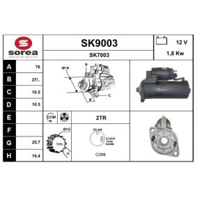Köp Startmotor av SNRA SK9003 till det låga priset 1876,34 kr