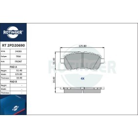 Compre Pastilhas de travão da ROTINGER RT 2PD20690 a um preço baixo por 33,15 €