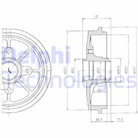 Bremstrommel BF393 von DELPHI günstig für 47,82 € online kaufen
