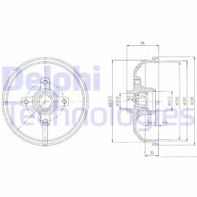 Compre Tambor de travão de DELPHI online para Nova CC (S83) a preços moderados