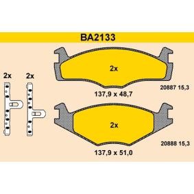 Köp Bromsbelägg av Barum BA2133 till det låga priset 412,23 kr