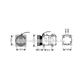 Acquista Compressore aria condizionata da AVA COOLING SYSTEMS online per 19 II Cabriolet (D53_, 853_) a prezzi moderati