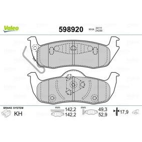 Comprar Juego de pastillas de freno de VALEO 598920 a bajo precio de 53,76 €