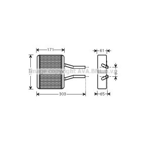 Compre Permutador de calor, aquecimento do habitáculo da PRASCO MZ6193 a um preço baixo por 180,97 €