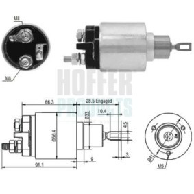 Compre Interruptor electromagnético, motor de arranque da HOFFER 6646033 a um preço baixo por 30,36 €