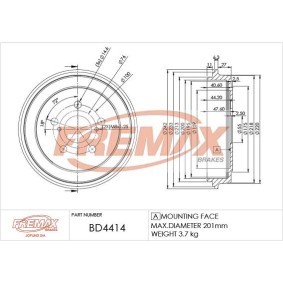 Bremstrommel BD-4414 von FREMAX günstig für 63,62 € online kaufen