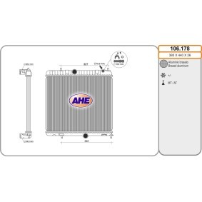 Compre Radiador, arrefecimento do motor da AHE 106.178 a um preço baixo por 183,15 €