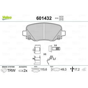 Comprar Juego de pastillas de freno de VALEO 601432 a bajo precio de 54,77 €
