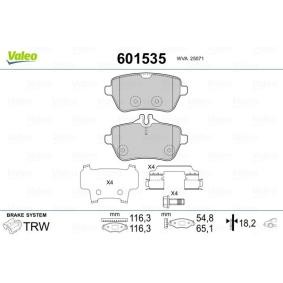 Comprar Juego de pastillas de freno de VALEO 601535 a bajo precio de 71,27 €