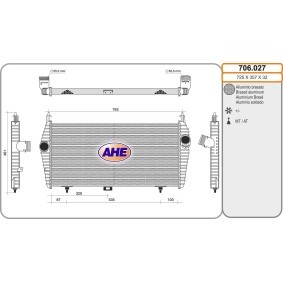 Köp Intercooler av AHE 706.027 till det låga priset 3014,36 kr