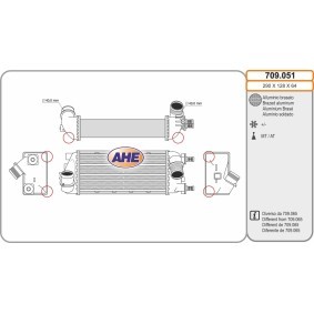 Köp Intercooler av AHE 709.051 till det låga priset 815,52 kr
