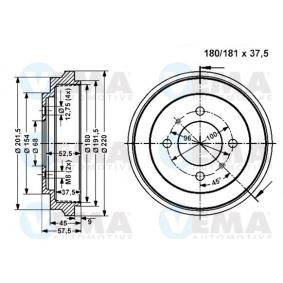 Bremstrommel 801030 von VEMA günstig für 60,32 € online kaufen