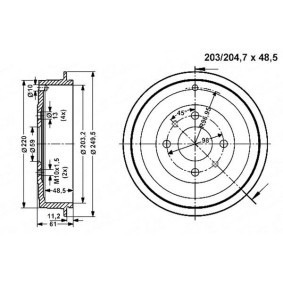 Bremstrommel 801284 von VEMA günstig für 35,80 € online kaufen