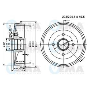 Bremstrommel 801337 von VEMA günstig für 58,14 € online kaufen