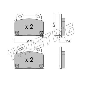 Bremsbeläge 843.0 von TRUSTING günstig für 77,05 € online kaufen