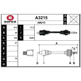 Comprar Árbol de transmisión de SNRA A3215 a bajo precio de 135,08 €