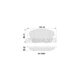 Acquista Kit pastiglie freni da BRAXIS AA0127 a buon mercato per soli 19,54 €