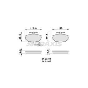 Acquista Kit pastiglie freni da BRAXIS AB0038 a buon mercato per soli 21,85 €