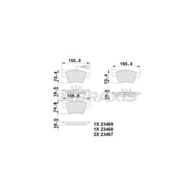 Acquista Kit pastiglie freni da BRAXIS AB0099 a buon mercato per soli 22,85 €