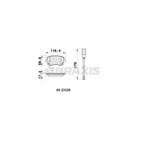 Acquista Kit pastiglie freni da BRAXIS AB0159 a buon mercato per soli 15,47 €