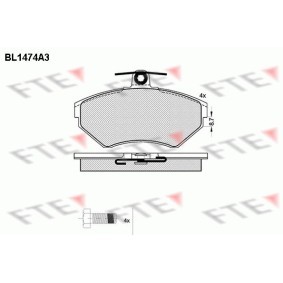 Bremsbeläge BL1474A3 von FTE günstig für 29,68 € online kaufen