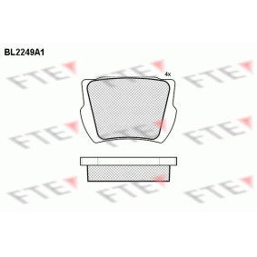 Compre Pastilhas de travão da FTE BL2249A1 a um preço baixo por 44,25 €