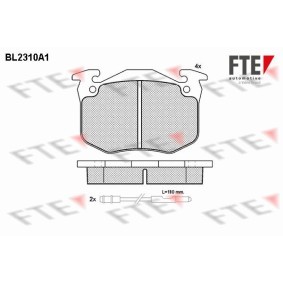 Bremsbeläge für ALPINE von FTE