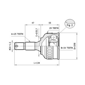 Gelenksatz, Antriebswelle C.115 von STATIM günstig für 23,99 € online kaufen