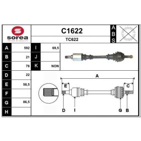 Antriebswelle C1622 von SNRA günstig für 116,09 € online kaufen