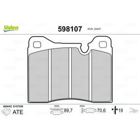 Achetez des Plaquettes de frein VALEO 598107 à prix pour 45,41 €