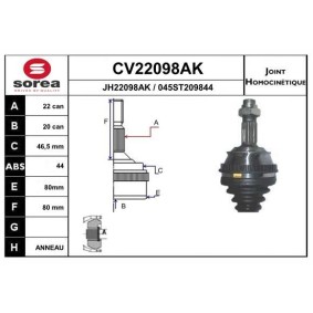 Gelenksatz, Antriebswelle CV22098AK von EAI günstig für 52,45 € online kaufen