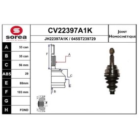 Gelenksatz, Antriebswelle CV22397A1K von EAI günstig für 55,25 € online kaufen