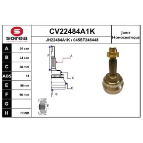 Acquista Kit giunti semiasse da EAI CV22484A1K a buon mercato per soli 53,46 €