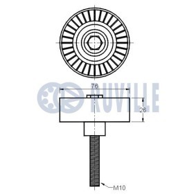 Achetez des Galet enrouleur de courroie d'accessoire RUVILLE 56983 à prix pour 25,20 €