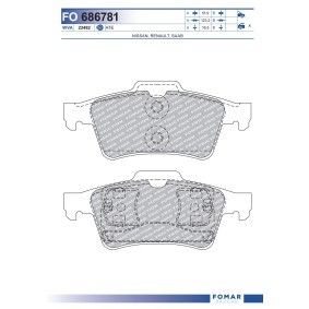 Bremsbeläge FO 686781 von FOMAR Friction günstig für 19,31 € online kaufen