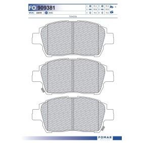 Bremsbeläge FO 909381 von FOMAR Friction günstig für 19,99 € online kaufen
