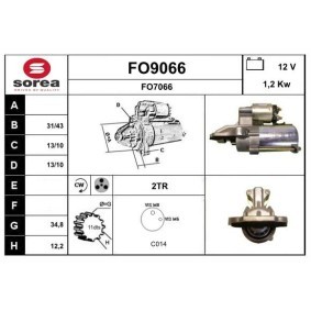 Köp Startmotor av SNRA FO9066 till det låga priset 1974,66 kr