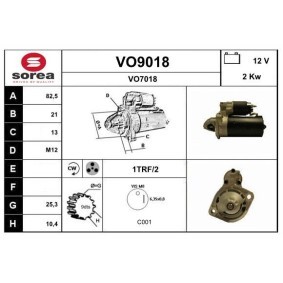 Köp Startmotor av SNRA VO9018 till det låga priset 2971,66 kr