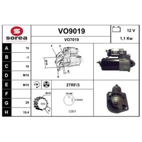 Köp Startmotor av SNRA VO9019 till det låga priset 1576,53 kr