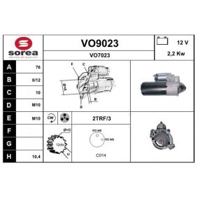 Köp Startmotor av SNRA VO9023 till det låga priset 2249,14 kr