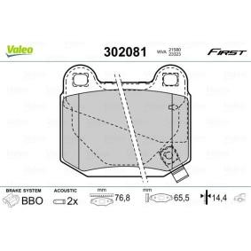 Achetez des Plaquettes de frein VALEO 302081 à prix pour 24,23 €