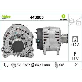 Kjøp Dynamo av VALEO 443005 til den lave prisen 4089,89 NOK