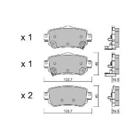 Bremsbeläge BPNI-2009 von AISIN günstig für 37,53 € online kaufen