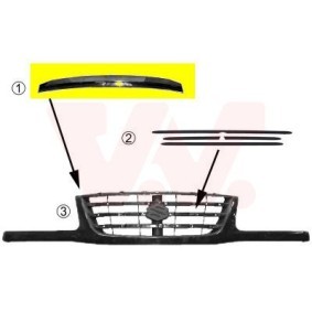 Achetez des Baguette et bande protectrice, grille de radiateur VAN WEZEL 5249519 à prix pour 38,66 €