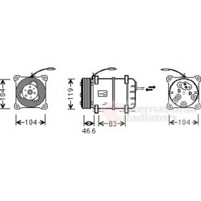 Acquista Compressore aria condizionata da VAN WEZEL 5900K057 a buon mercato per soli 631,15 €