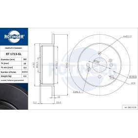 Bremsscheibe RT 1713-GL von ROTINGER günstig für 44,23 € online kaufen