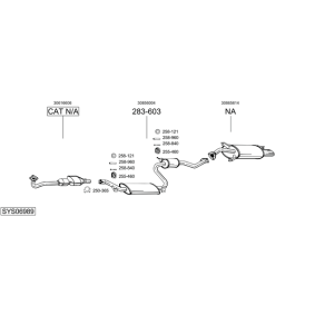 Køb Mellempotte af BOSAL 283-801 til den lave pris 588,66 DKK