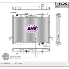 Achetez des Radiateur du moteur AHE 154.002 à prix pour 250,98 €