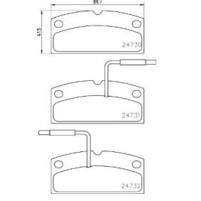 Comprar Juego de pastillas de freno de BREMBO P 62 001 a bajo precio de 31,62 €