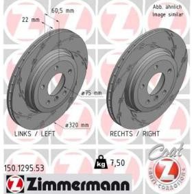 Bremsscheibe 150.1295.53 von ZIMMERMANN günstig für 130,97 € online kaufen